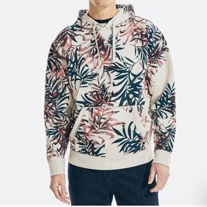 Nautica Leaf Print Pullover Hoodie Sweater XXL